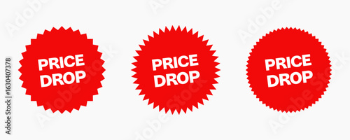 Price Drop Promotion Sticker Set