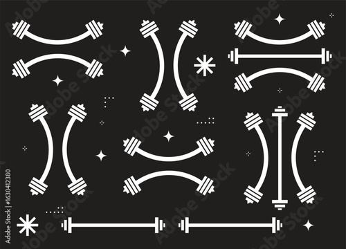 Dumble icon for exercise, Gym dumble vector illustration