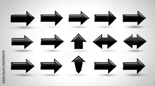 Free Download Set black arrows for web design.  Arrows vector icon. Arrow icon. Set of big black vector arrows. Cursor, Click.  Arrow icon  pack - GFXLoad