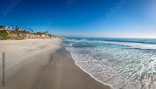 white sand beach in costa mesa caifornia usa