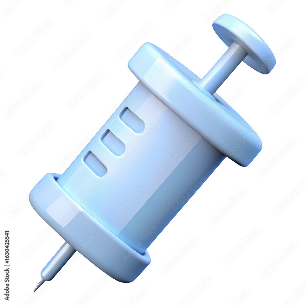 Fototapeta premium 3d syringe isolated on transparent background