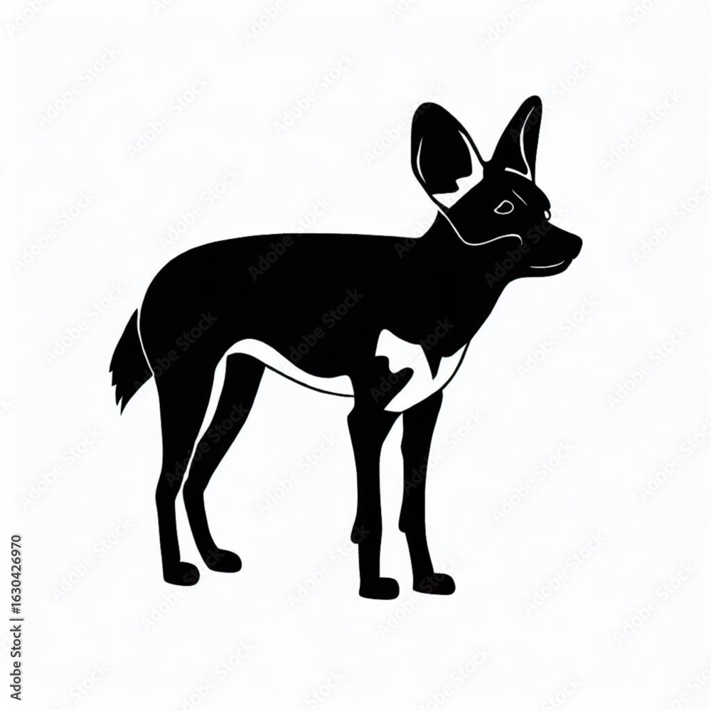 Obraz premium African Wild Dog Icon