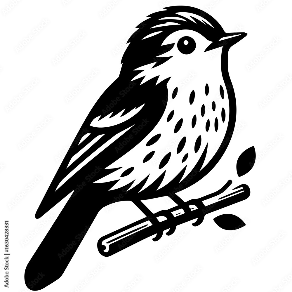 Obraz premium Least Flycatcher Illustration
