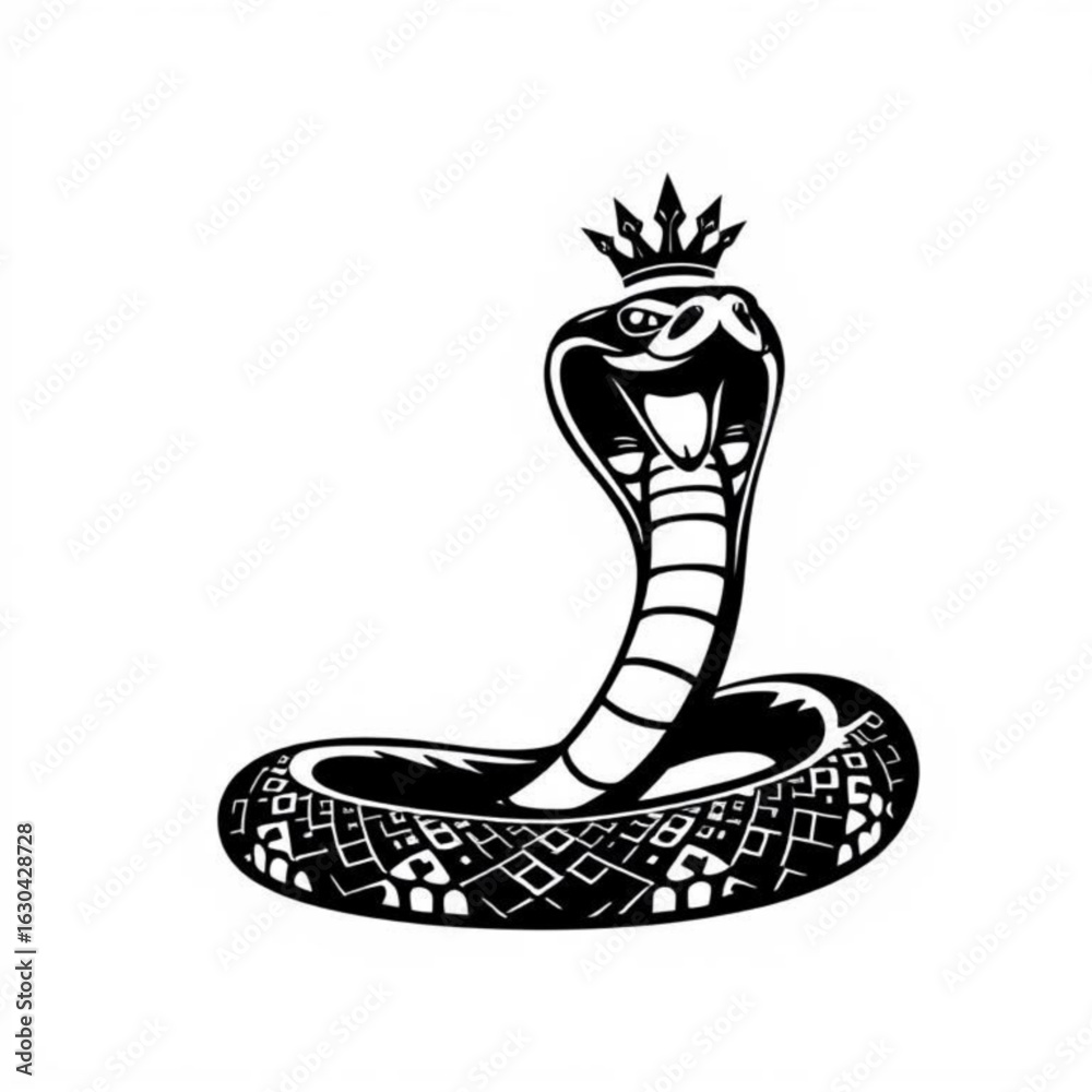 Fototapeta premium Queen Snake Animal Icon