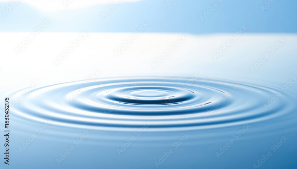 Fototapeta premium Water Ripple Pattern On Calm Blue Water Surface
