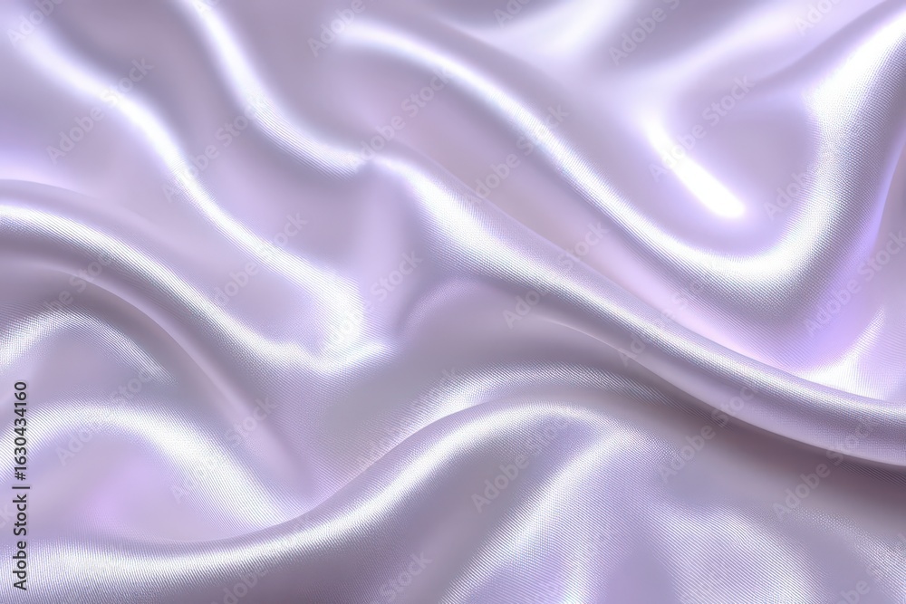 Fototapeta premium Lavishly flowing silk fabric creating visually stunning texture highlighted by soft light illustrating luxurious elegance and contemporary aesthetic for fashion design inspiration