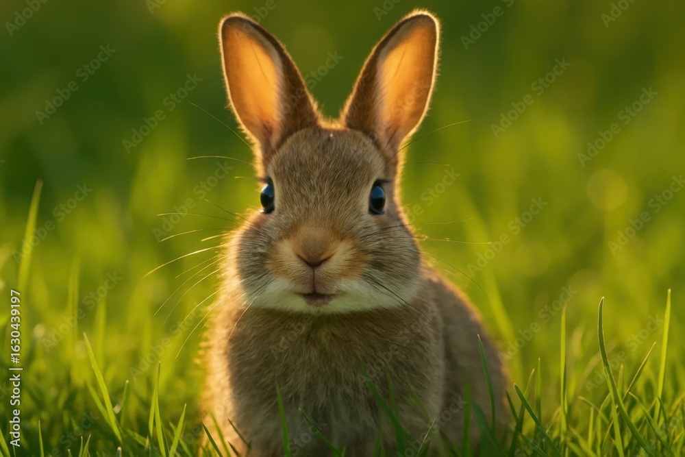 Fototapeta premium A rabbit in serene contemplation