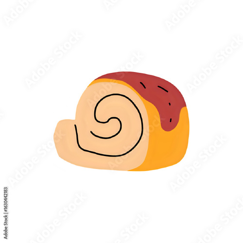 Delicious Swiss Roll: A Sweet Treat Illustration