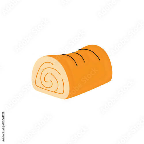 Delicious Swiss Roll: Perfect Pastry Illustration