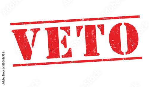 Veto grunge rubber stamp