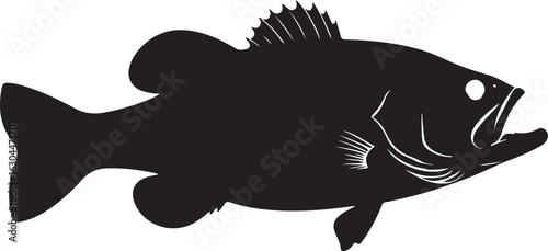 Largemouth Bass Vector Silhouette