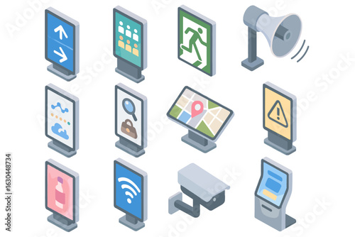 Indicator lost wallpaper digital alert smart emergency icon wayfinding found density icons