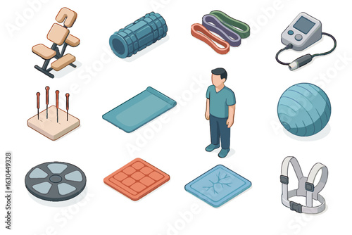 Device mat therapy biohacking cold ball pack vector icon icons therapist ultrasound