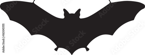 Mexican Free-tailed Bat Vector Silhouette