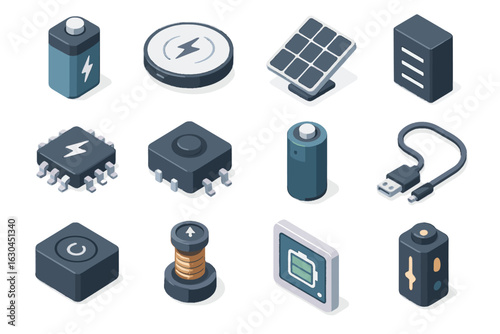 Charging icon battery vector prosthetic pad smart cable chip management power indicator