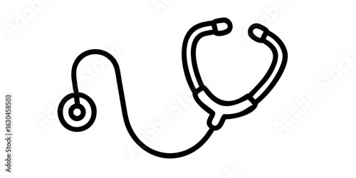 Stethoscope medical equipment healthcare tool for doctor and nurse diagnostic tool for listening 100 char medical icons on transparent background