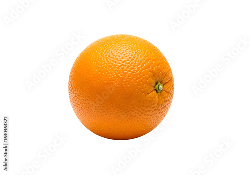 Whole Ripe Orange Fruit Isolated on White.