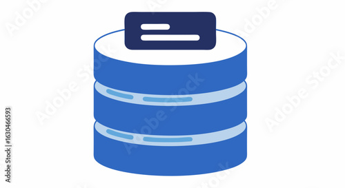 Conceptual Depiction of a Digital Database System with Layered Cylinder Structure