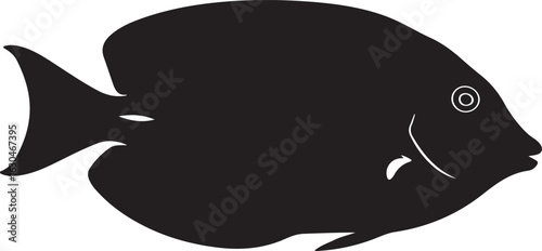 Yellow Tang Vector Silhouette