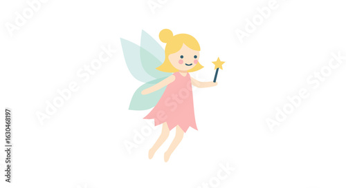 Playful Sprite with Wings: A Charming Fairy Illustration Depicting Enchantment and Wonder