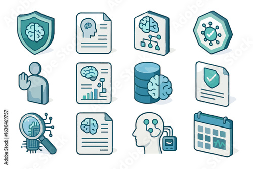 Audit anonymization agreement neural icon vector badge implant security data transparency report