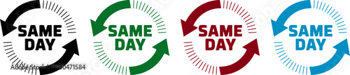 Same day delivery service icon fast shipping vector design