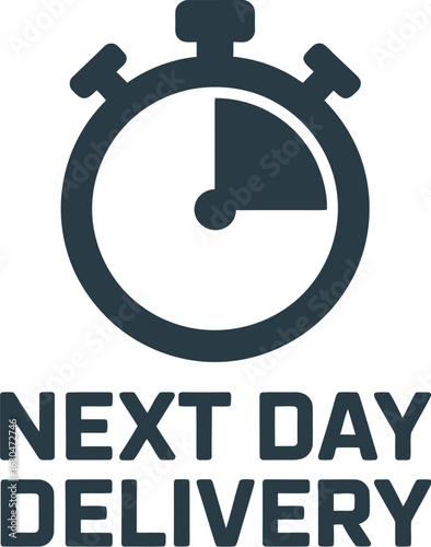 Next day delivery icon vector express shipping urgent order