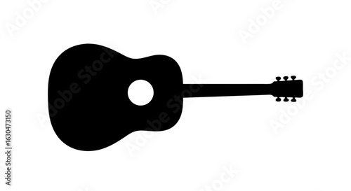 Acoustic musical instrument silhouette portraying artistic harmony and symphonic expression