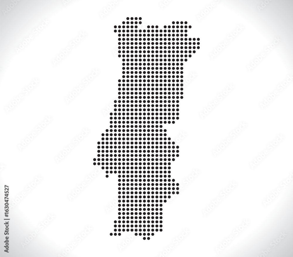 Obraz premium Map of Portugal fron dots