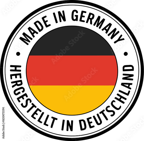 Made in germany label german quality product origin deutschland
