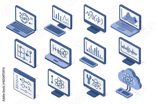 Icon algorithm quantum icons library control vector software tool services data noise