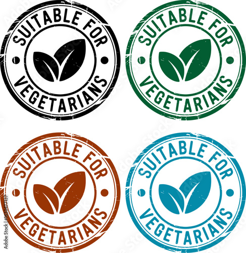 Suitable for vegetarians green stamp vegan food product