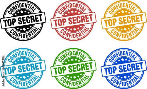 Download top secret confidential document isolated vector