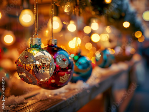 German Christmas Market Handcrafted Ornaments Macro Photography - Artisan Holiday Detail