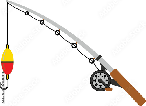 Ready for adventure with this classic fishing rod and bobber setup