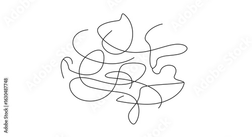 Abstract line art drawing vector illustration for modern design and creative background with black lines art