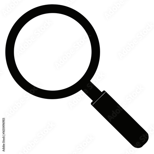 Magnifying Glass Outline Vector – Top View Art