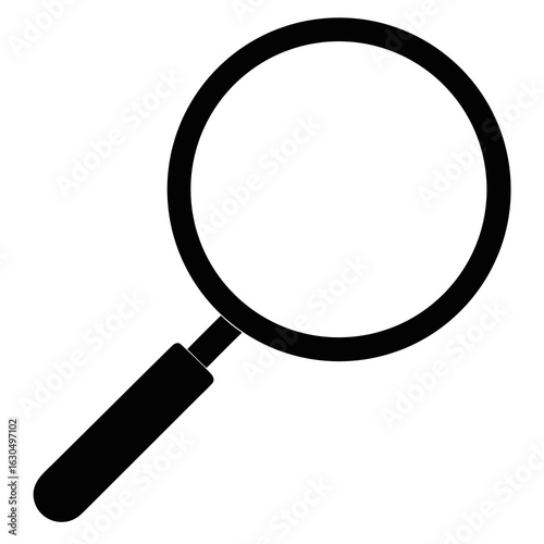 Magnifying Glass Outline Vector – Top View Art