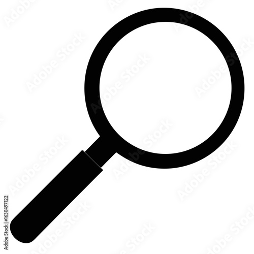 Magnifying Glass Outline Vector – Top View Art