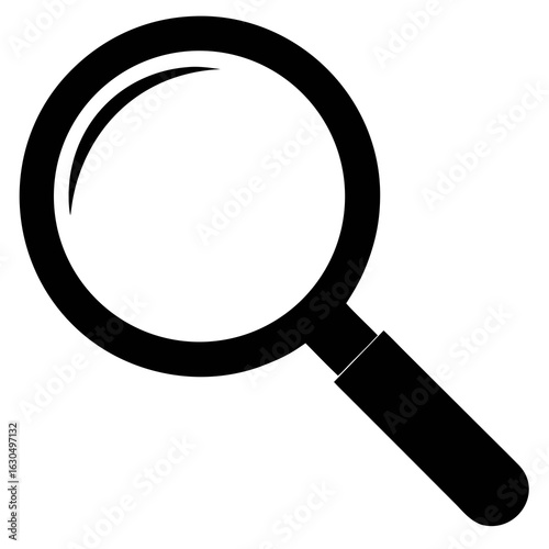 Magnifying Glass Outline Vector – Top View Art