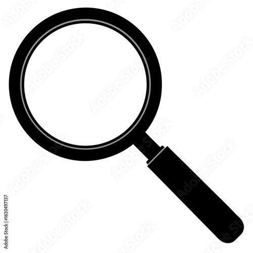 Magnifying Glass Outline Vector – Top View Art