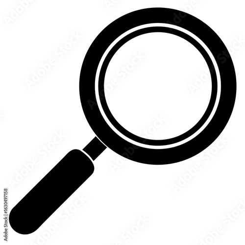 Magnifying Glass Outline Vector – Top View Art