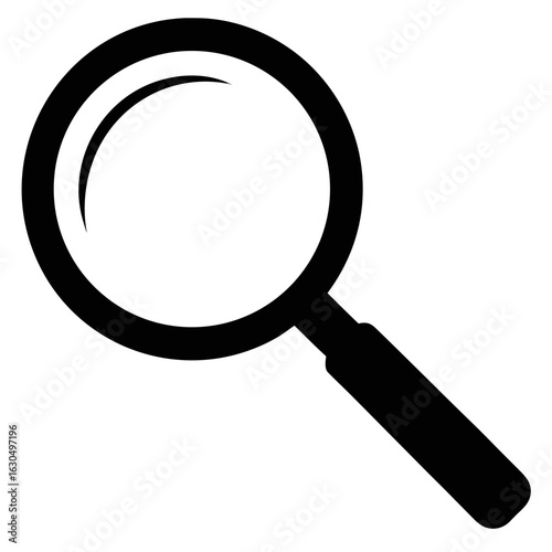 Magnifying Glass Outline Vector – Top View Art