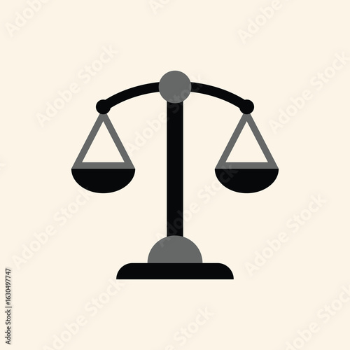 Scales of justice symbol for law firms and legal services in court decisions and judgements