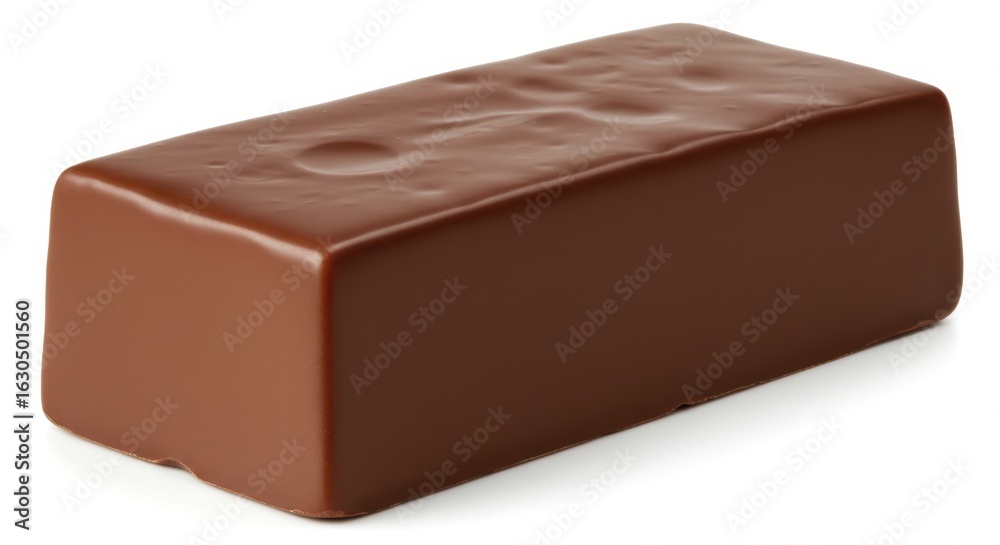 Fototapeta premium Single Chocolate Candy Bar Isolated on White Background
