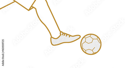 Soccer Player Kicking Ball Illustration