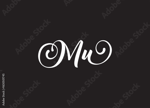 MU Abstract Letters Logo Monogram Design Icon Font