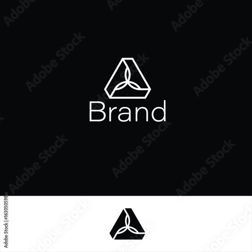 Triple P Monogram in a Triangular Linear Leaf Knot Logo with two backgrounds. 