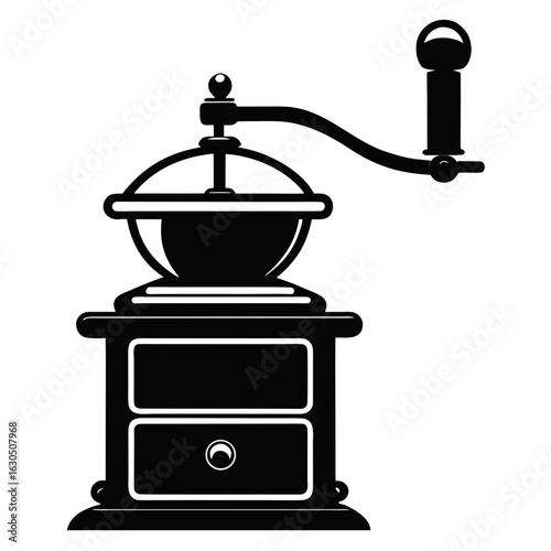  Vintage Hand Crank Coffee Grinder – Art Vector