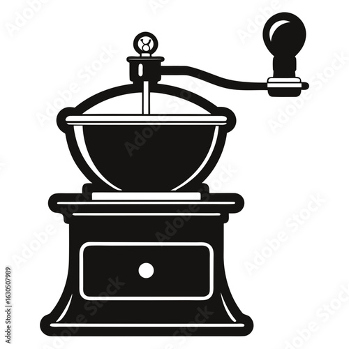  Vintage Hand Crank Coffee Grinder – Art Vector